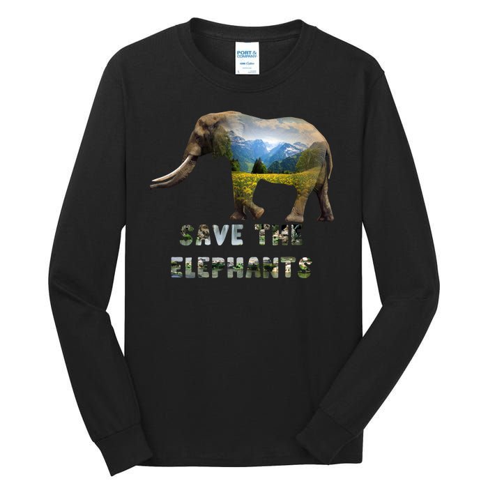 Save The Elephants Tall Long Sleeve T-Shirt