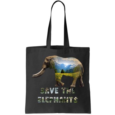 Save The Elephants Tote Bag