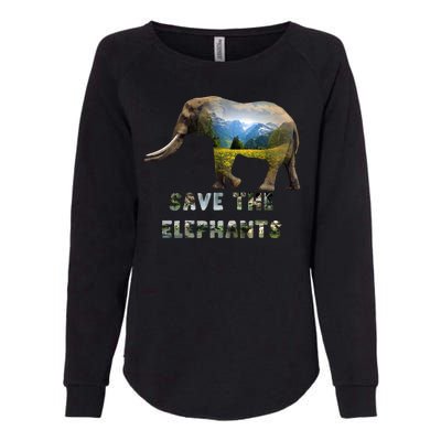 Save The Elephants Womens California Wash Sweatshirt