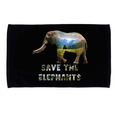 Save The Elephants Microfiber Hand Towel