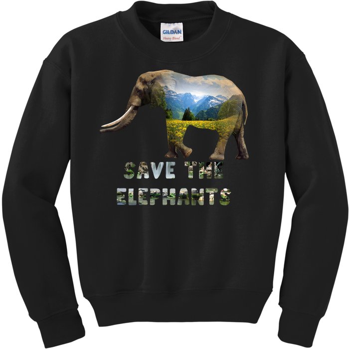 Save The Elephants Kids Sweatshirt