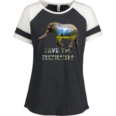 Save The Elephants Enza Ladies Jersey Colorblock Tee