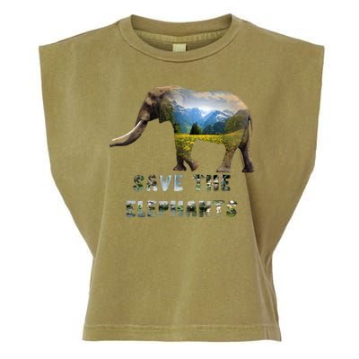 Save The Elephants Garment-Dyed Women's Muscle Tee