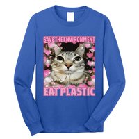 Save The Environment Eat Plastic Cat Long Sleeve Shirt