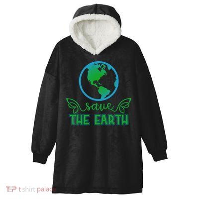 Save The Earth Hooded Wearable Blanket