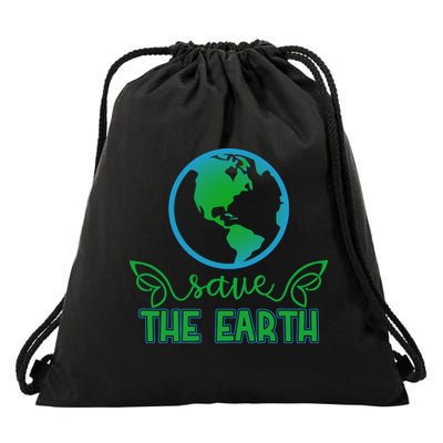 Save The Earth Drawstring Bag