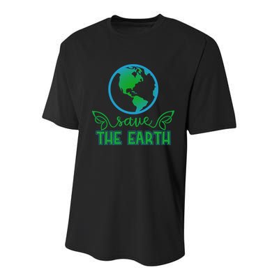 Save The Earth Youth Performance Sprint T-Shirt