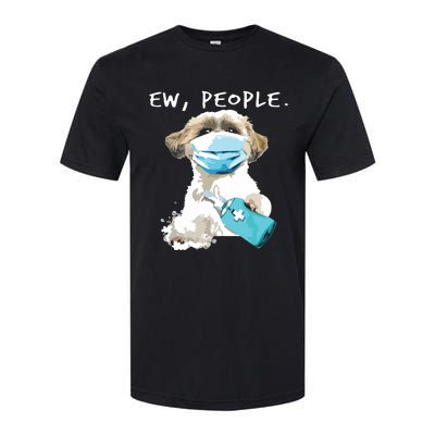 Shih Tzu Ew People Dog Wearing A Face Mask Softstyle® CVC T-Shirt