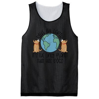 Save the Earth, it's the Only Planet That Has Dogs Mesh Reversible Basketball Jersey Tank