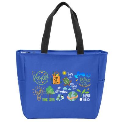 Save The Earth Day Restore Save The Planet Funny Eco Energy Cute Gift Zip Tote Bag