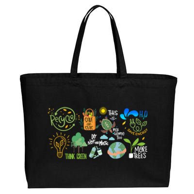 Save The Earth Day Restore Save The Planet Funny Eco Energy Cute Gift Cotton Canvas Jumbo Tote