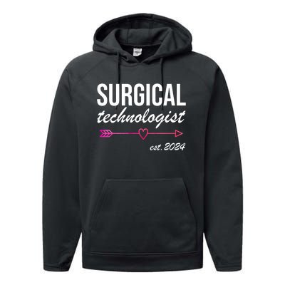 Surgical Technologist Est 2024 Performance Fleece Hoodie