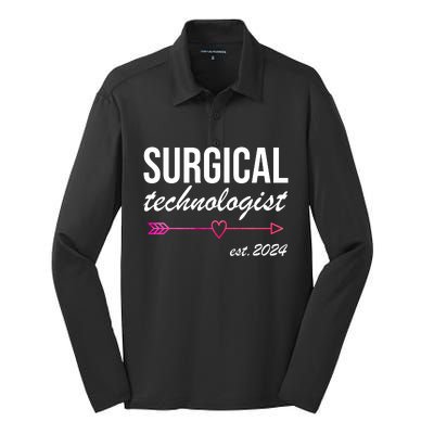 Surgical Technologist Est 2024 Silk Touch Performance Long Sleeve Polo