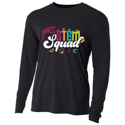 Science Technology Engineering Math Teacher Gift Stem Squad Funny Gift Cooling Performance Long Sleeve Crew