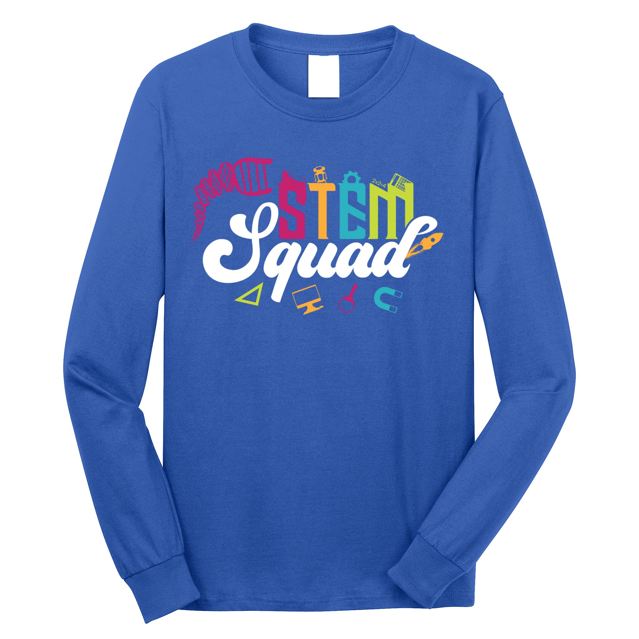 Science Technology Engineering Math Teacher Gift Stem Squad Funny Gift Long Sleeve Shirt