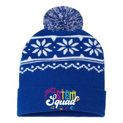 Science Technology Engineering Math Teacher Gift Stem Squad Funny Gift USA-Made Snowflake Beanie