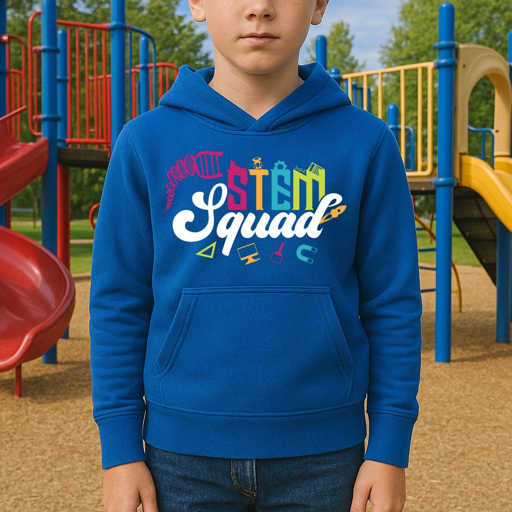 Science Technology Engineering Math Teacher Gift Stem Squad Funny Gift Kids Hoodie