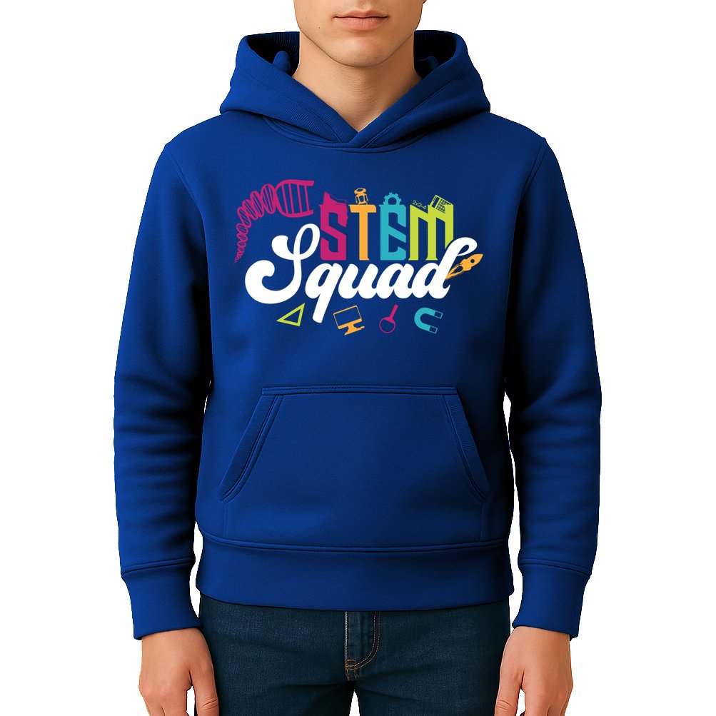 Science Technology Engineering Math Teacher Gift Stem Squad Funny Gift Kids Hoodie
