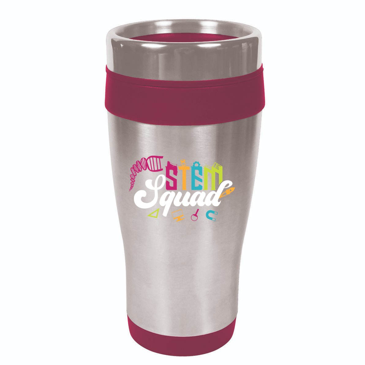 Science Technology Engineering Math Teacher Gift Stem Squad Funny Gift 16oz Travel Tumbler