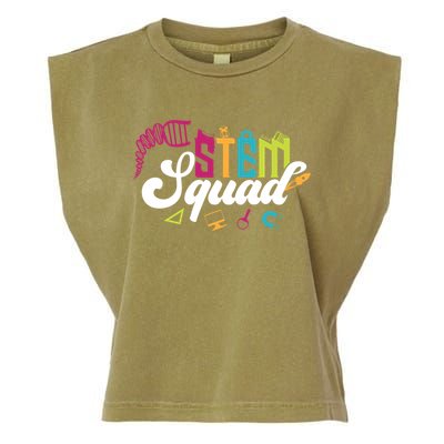 Science Technology Engineering Math Teacher Gift Stem Squad Funny Gift Garment-Dyed Women's Muscle Tee