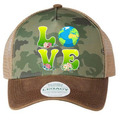 Save The Earth Love Environtal Care Earth Day Cool Gift Legacy Tie Dye Trucker Hat