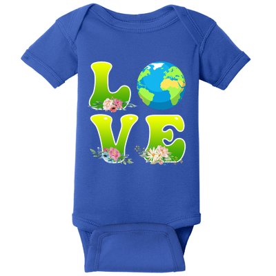 Save The Earth Love Environtal Care Earth Day Cool Gift Baby Bodysuit