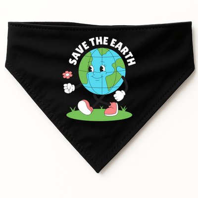Save The Earth Cute Earth Day USA-Made Doggie Bandana