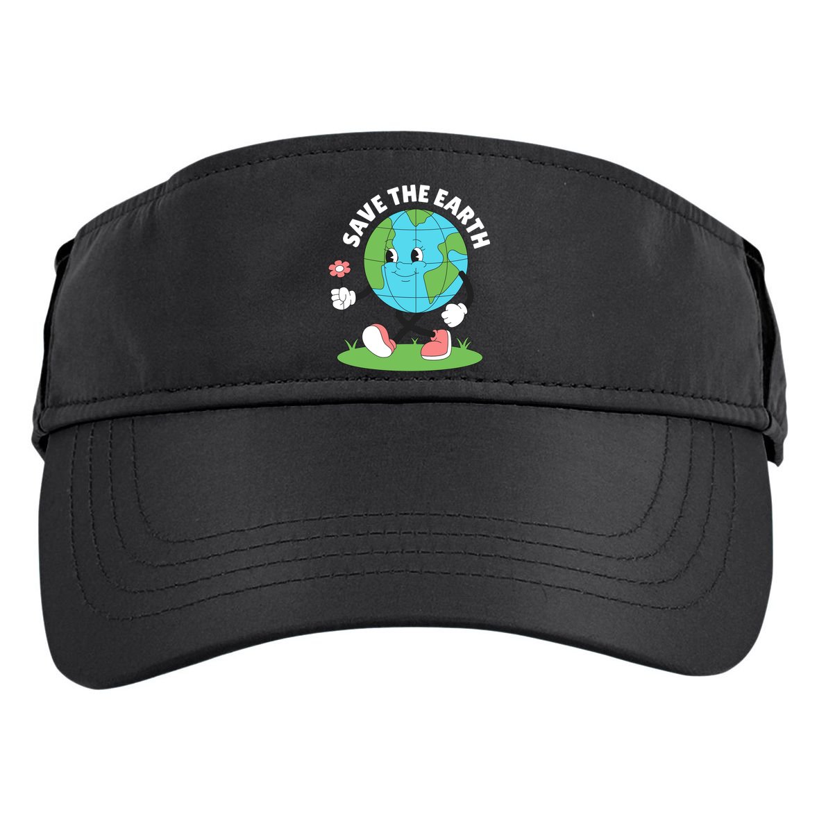 Save The Earth Cute Earth Day Adult Drive Performance Visor