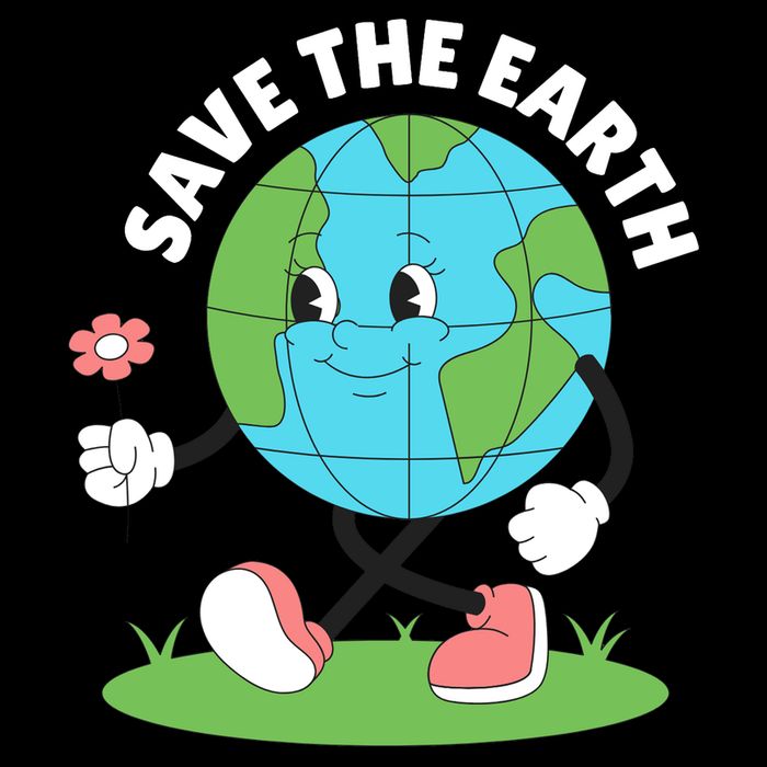 Save The Earth Cute Earth Day Drawstring Bag