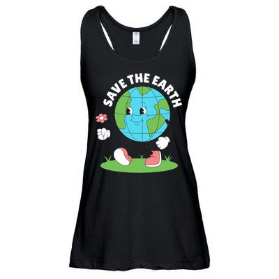 Save The Earth Cute Earth Day Ladies Essential Flowy Tank