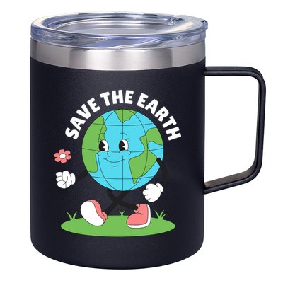 Save The Earth Cute Earth Day 12oz Stainless Steel Coffee Mug