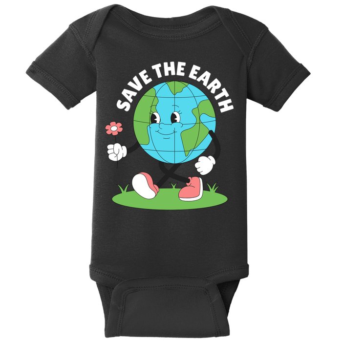 Save The Earth Cute Earth Day Baby Bodysuit