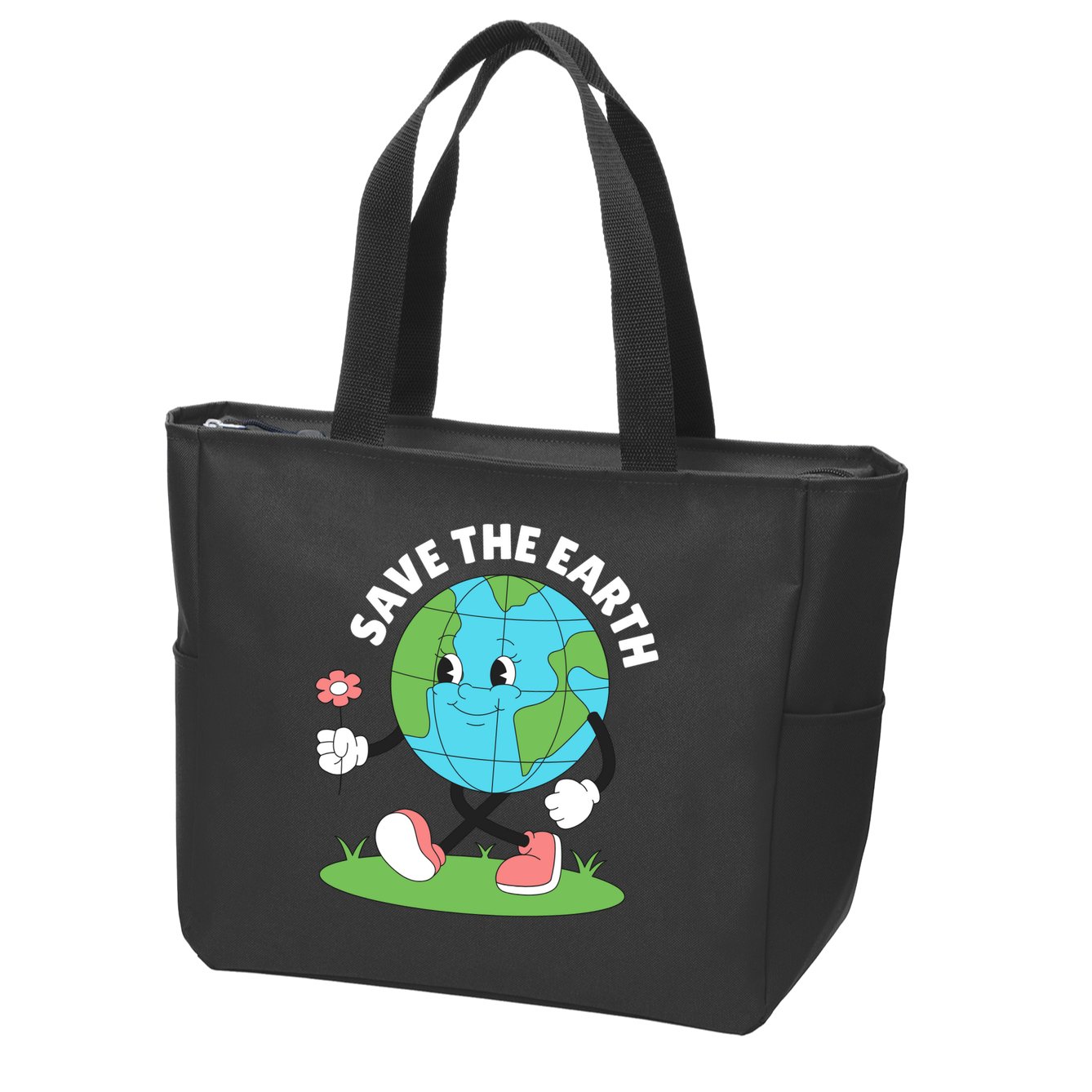 Save The Earth Cute Earth Day Zip Tote Bag