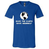 Save The Earth Save Yourself World Earth Day Environtal Great Gift V-Neck T-Shirt