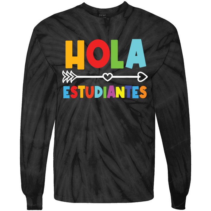 Spanish Teacher Espanol Language Educator Instructor Maestra Tie-Dye Long Sleeve Shirt