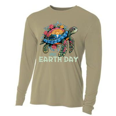 Sea Turtle Earth Day Save The Earth Cooling Performance Long Sleeve Crew