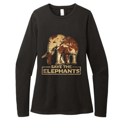 Save The Elephants Elephant Great Gift Womens CVC Long Sleeve Shirt