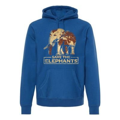 Save The Elephants Elephant Great Gift Premium Hoodie