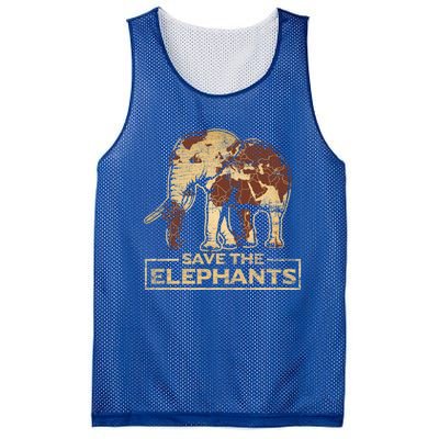 Save The Elephants Elephant Great Gift Mesh Reversible Basketball Jersey Tank