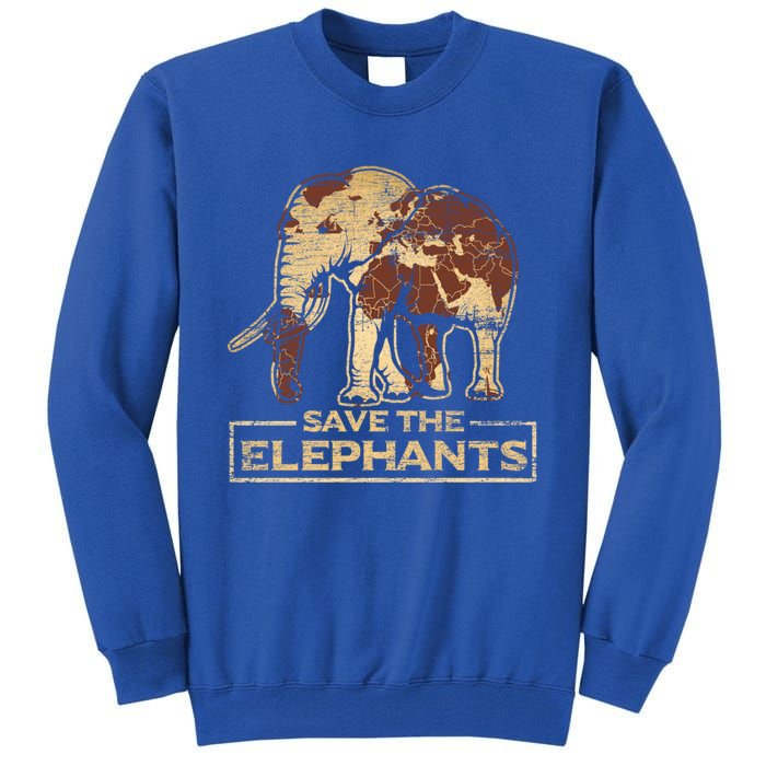 Save The Elephants Elephant Great Gift Tall Sweatshirt