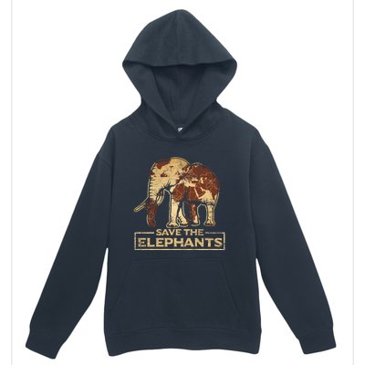 Save The Elephants Elephant Great Gift Urban Pullover Hoodie