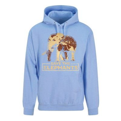 Save The Elephants Elephant Great Gift Unisex Surf Hoodie