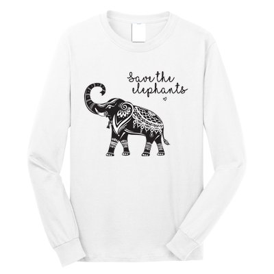 Save The Elephants Long Sleeve Shirt