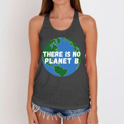 Save The Earth, There Is No Planet B Earth Day Environmental Women's Knotted Racerback Tank