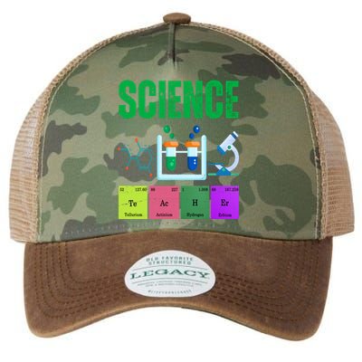 Science Teacher Element Gift Legacy Tie Dye Trucker Hat