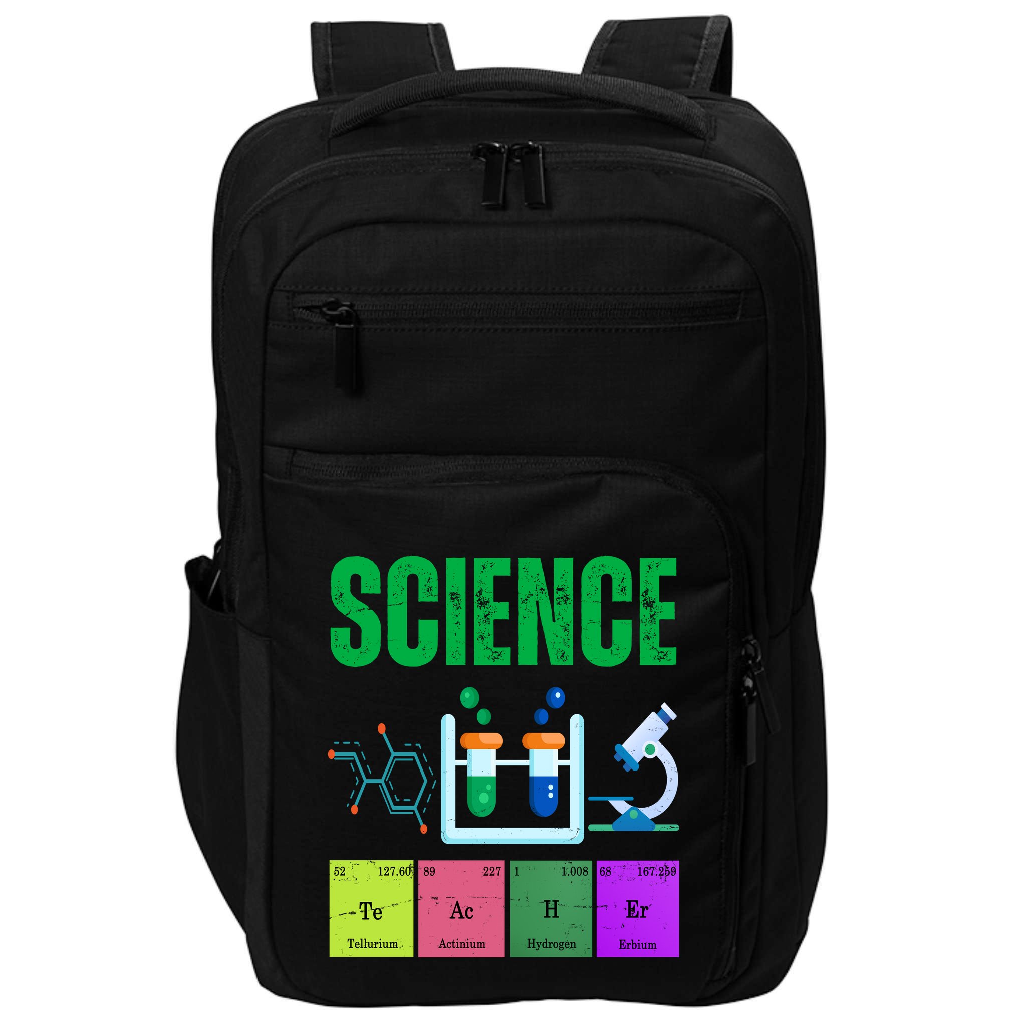 Science Teacher Element Gift Impact Tech Backpack
