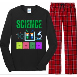 Science Teacher Element Gift Long Sleeve Pajama Set