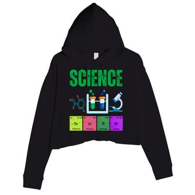 Science Teacher Element Gift Crop Fleece Hoodie