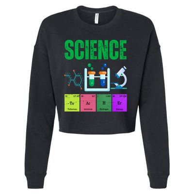 Science Teacher Element Gift Cropped Pullover Crew