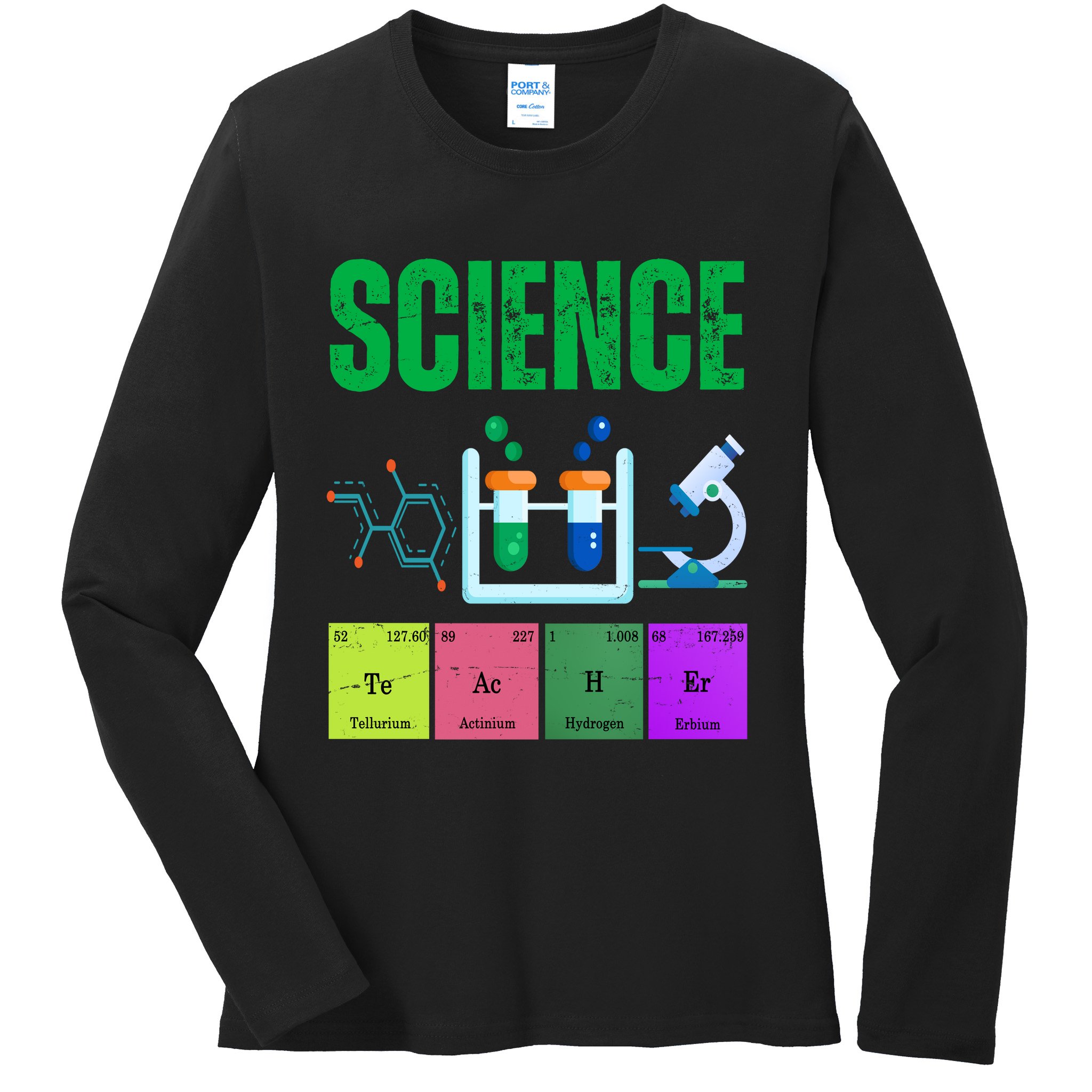 Science Teacher Element Gift Ladies Long Sleeve Shirt